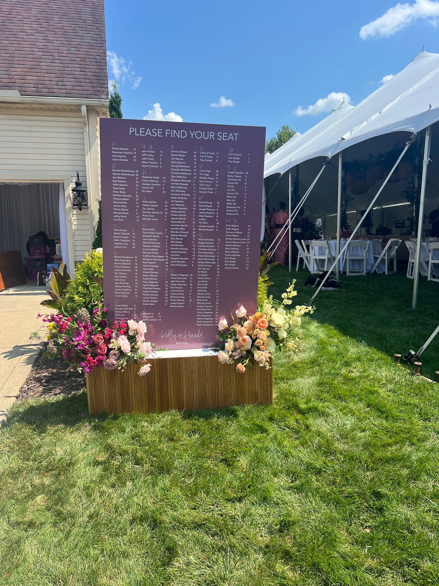 Wooden Box Sign Stand - Rental