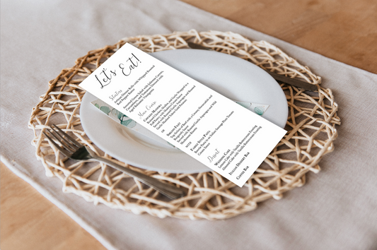 Let's Eat! - Dinner Menu